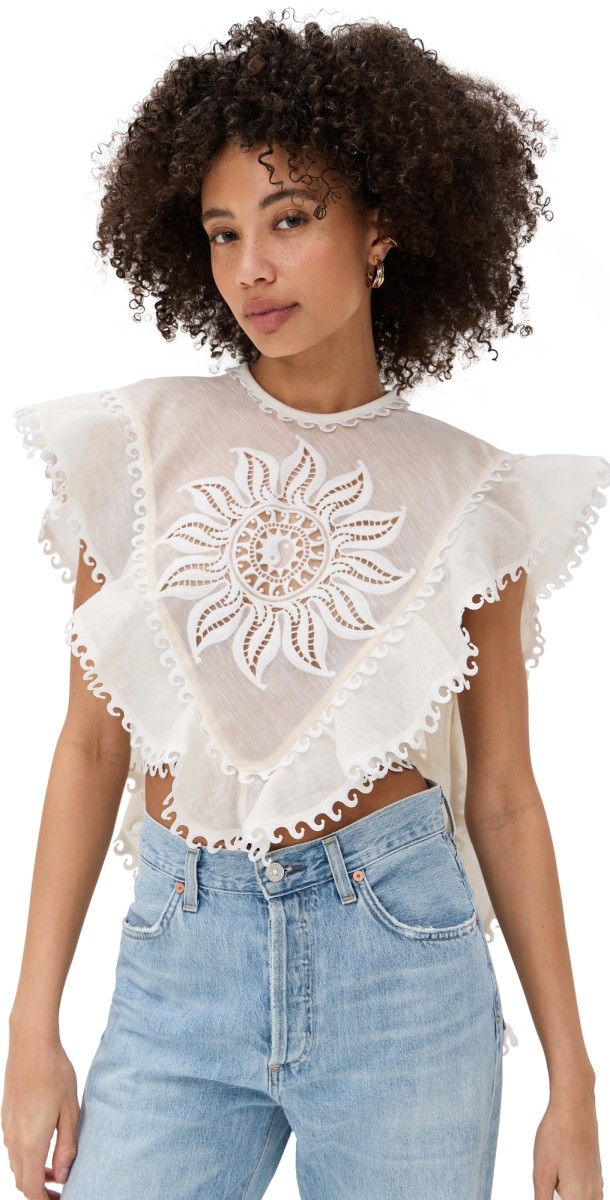 Zimmermann Balance Waterfall Top Ivory