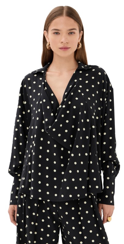 FRANÇOISE Malgosia Blouse Polka Dot Black And White