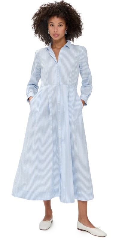 Birds of Paradis Emmelie Dress Blue Coastal Stripe