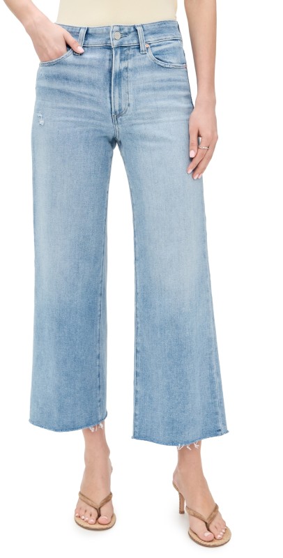 PAIGE Anessa Ankle Wide Leg Jeans In Tune Distressed