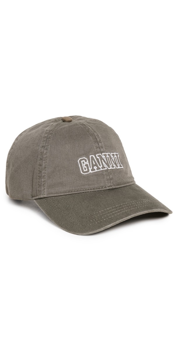 GANNI Embroidered Logo Baseball Cap Kalamata