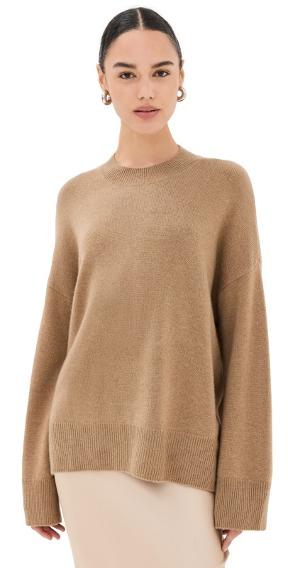 Le Kasha Norway Crew Neck Cashmere Sweater Camel