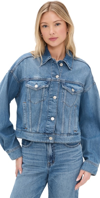 Reformation Rhodes Lived-In Denim Jacket Nosara