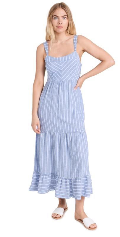 Z Supply Ayla Striped Dress Marina Blue