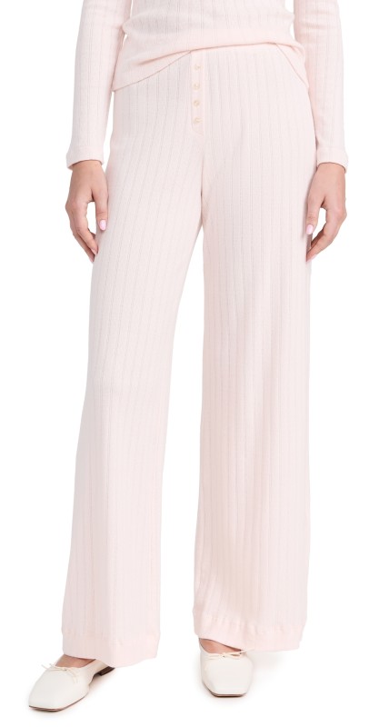 Leset Pointelle Boxer Pants Pink