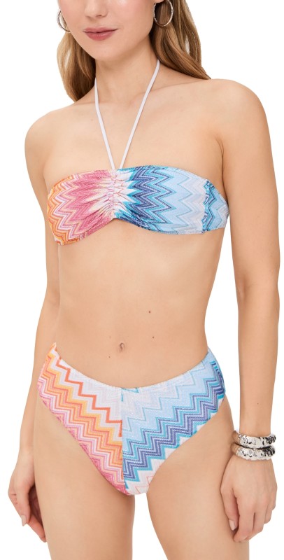 Missoni Bandeau Bikini Multicolor Shaded Fuchsia