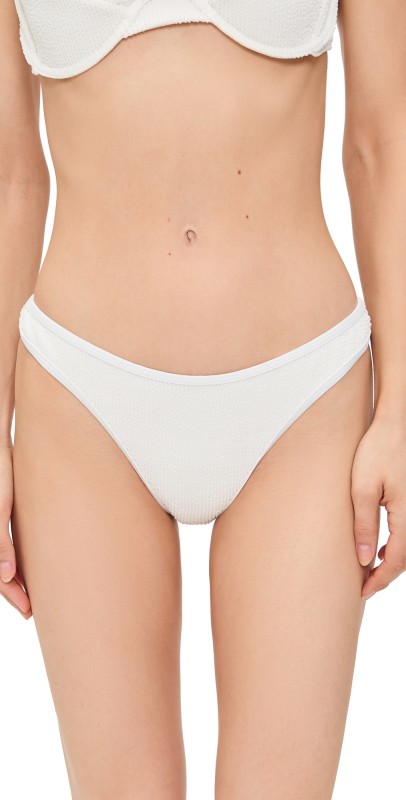 Good American Always Fits Classic Bikini Bottoms Cloud White