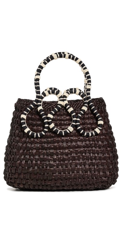 Johanna Ortiz Small Villages Mini Bucket Bag Black/Ecru