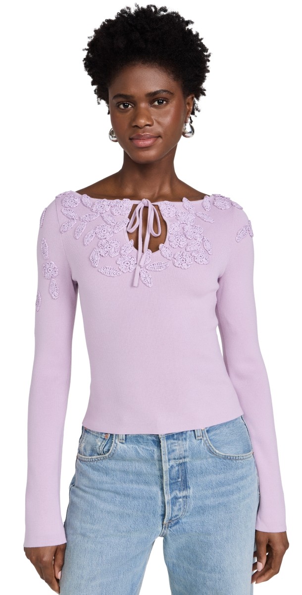 Cult Gaia Livie Knit Top Sweet Pea