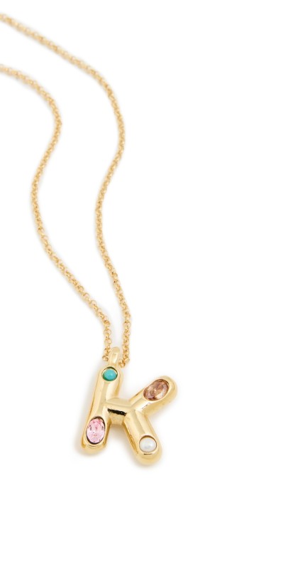 MAYAMAR Embellished Initial Necklace R