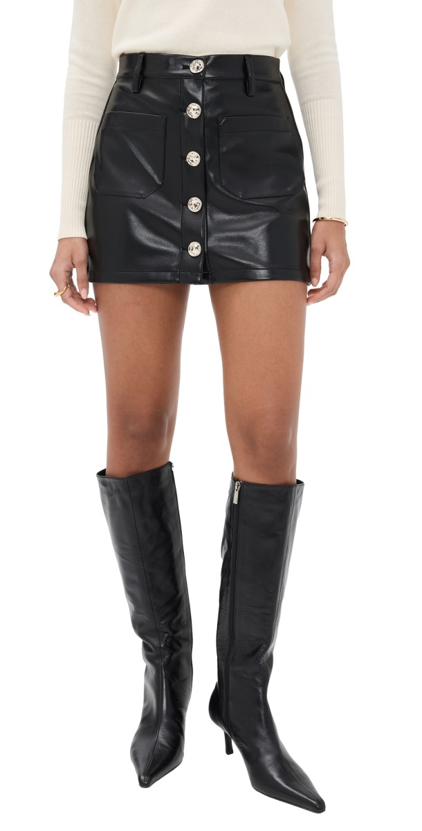 Favorite Daughter The Mimi Mini Skirt Raven