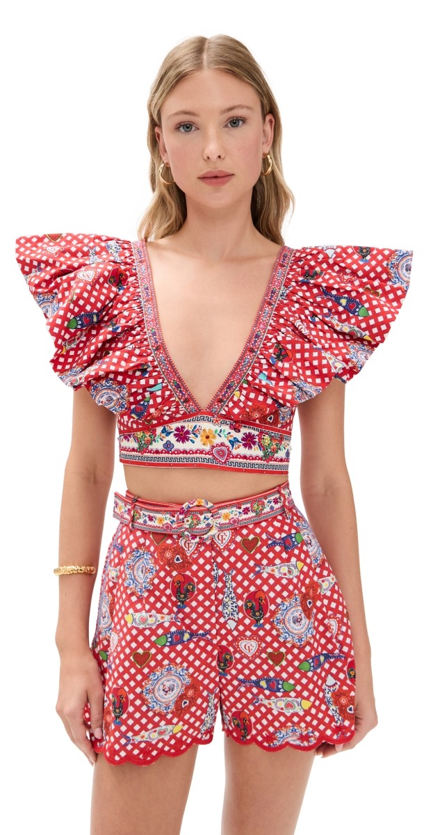 Camilla Ruffle Wrap Top Faith, Luck & Justice