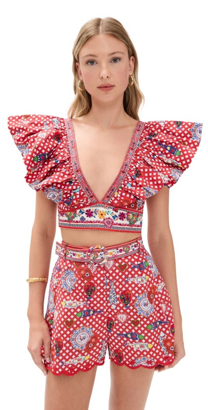 Camilla Ruffle Wrap Top Faith, Luck & Justice