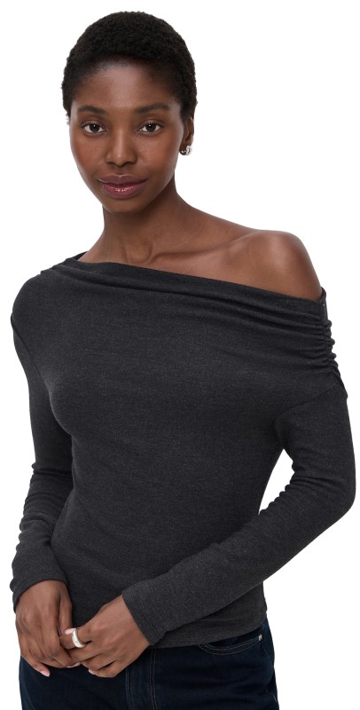 STAUD Philomena Top Charcoal