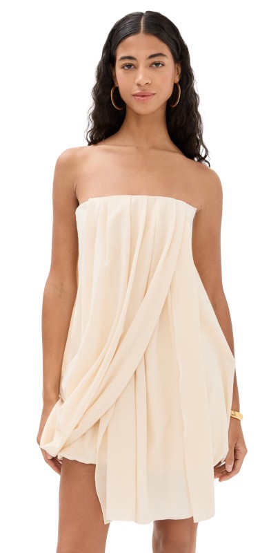 JW Anderson Draped Bustier Dress Ivory