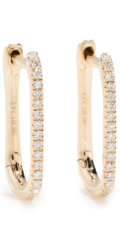 EF Collection 14k Diamond Lola Hoops Gold