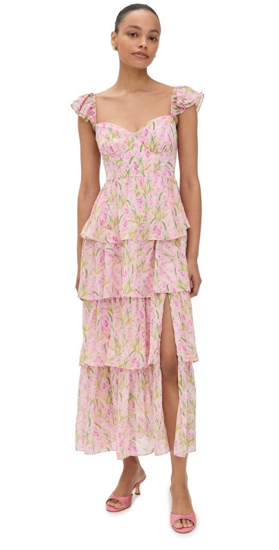 ASTR the Label Midsummer Dress Pink Multi Floral