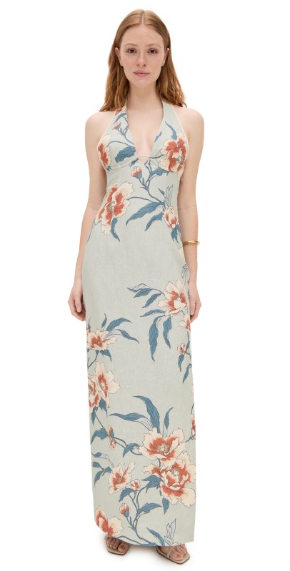 SIR. Roisin Halter Midi Dress Bloom Floral