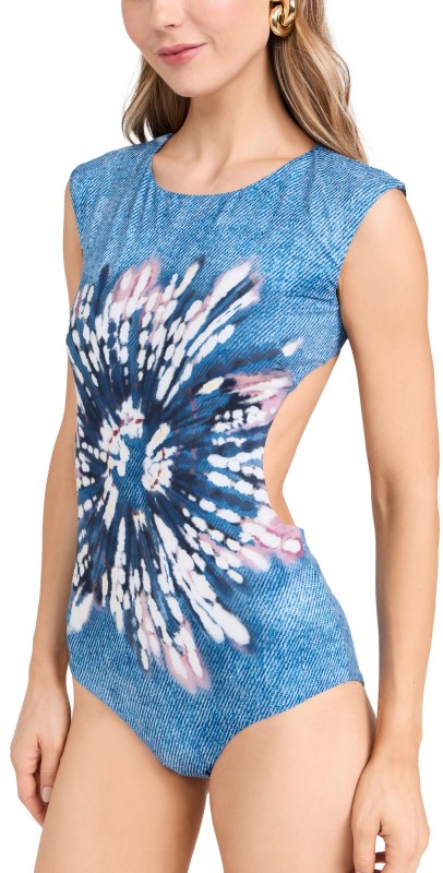 Silvia Tcherassi Bela Swim Bodysuit Aciano Flower