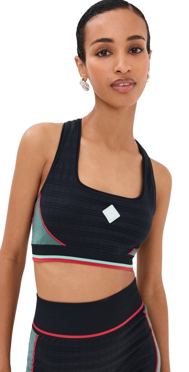 Casablanca Womens Seamless Bralette Black/Mint
