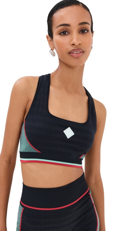 Casablanca Womens Seamless Bralette Black/Mint