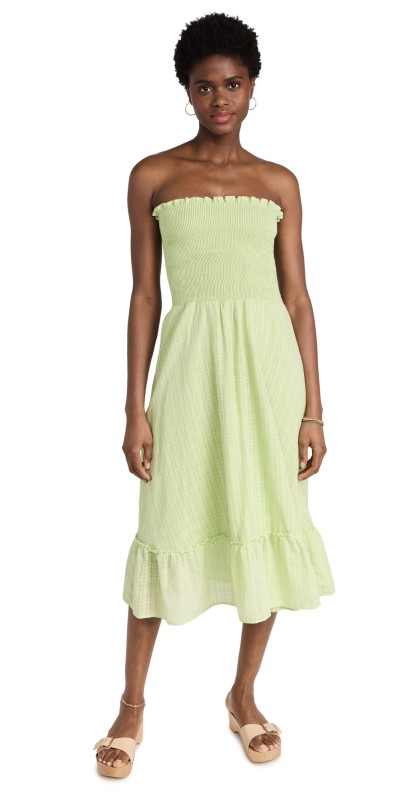 Peixoto Midi Eddie Dress Keylime Crush