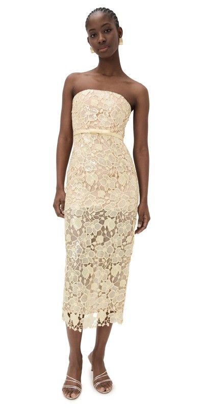 Retrofête Rowena Lace Dress Yuzu
