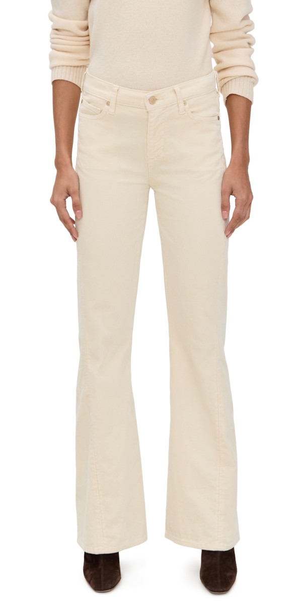 7 For All Mankind Twisted Dojo Tailorless Corduroy Pants Corduroy Eggshell