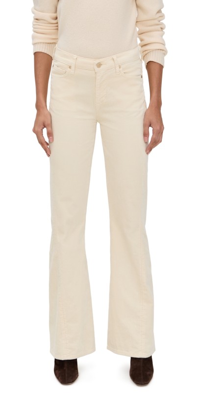 7 For All Mankind Twisted Dojo Tailorless Corduroy Pants Corduroy Eggshell