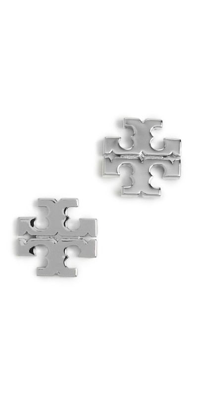 Tory Burch Kira Stud Earrings 8mm Tory Silver