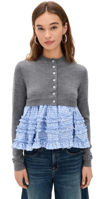 Sandy Liang Pawpaw Cardigan Grey