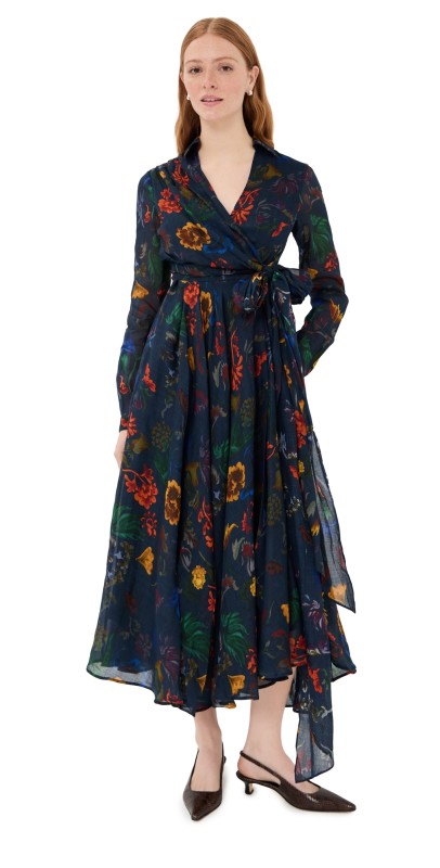 Rosie Assoulin Sash Yay! Dress Dark Floral
