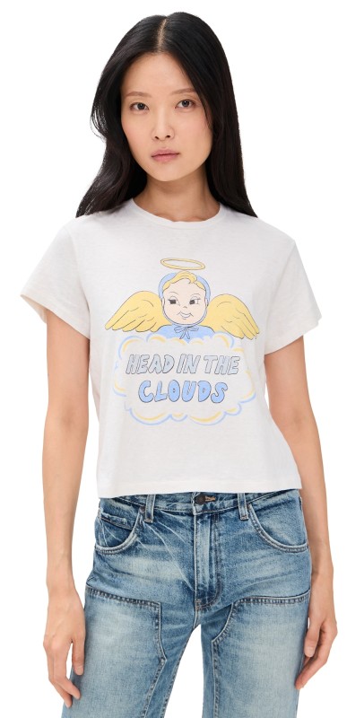 RE/DONE 50s Boxy Clouds Tee Vintage White