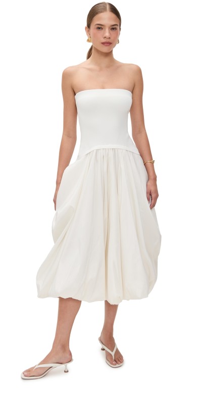 SIMKHAI Izzy Midi Dress Ivory