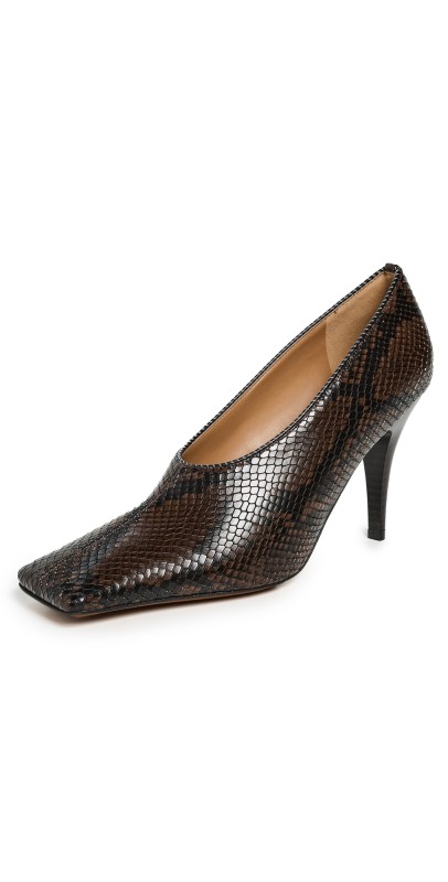 Stella McCartney Alter Snake Print Pumps Coffee