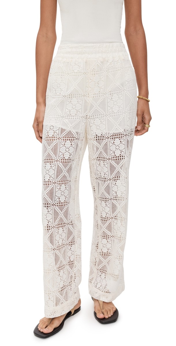 Little Lies Lacey Pants Ivory