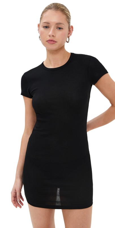 WARDROBE. NYC Cap Sleeve Mini Dress Black