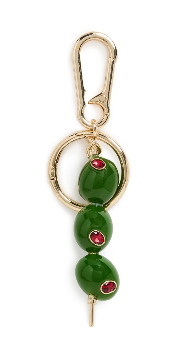 BaubleBar Briny Baby Olive Bag Charm Green/Gold
