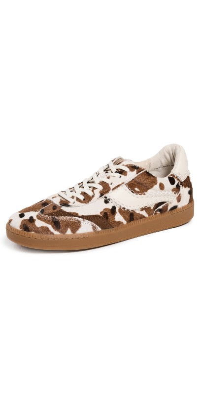 Dolce Vita Notice Stitch Sneakers Cocoa Taurus Calf Hair