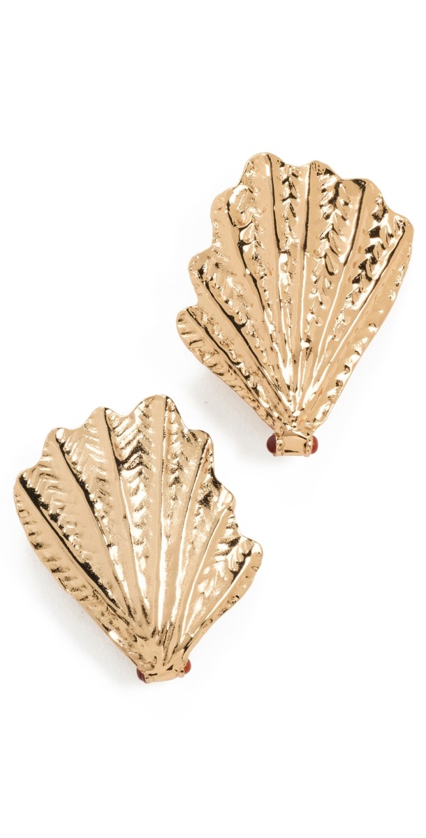 GAS Bijoux Shell O Earrings Gold