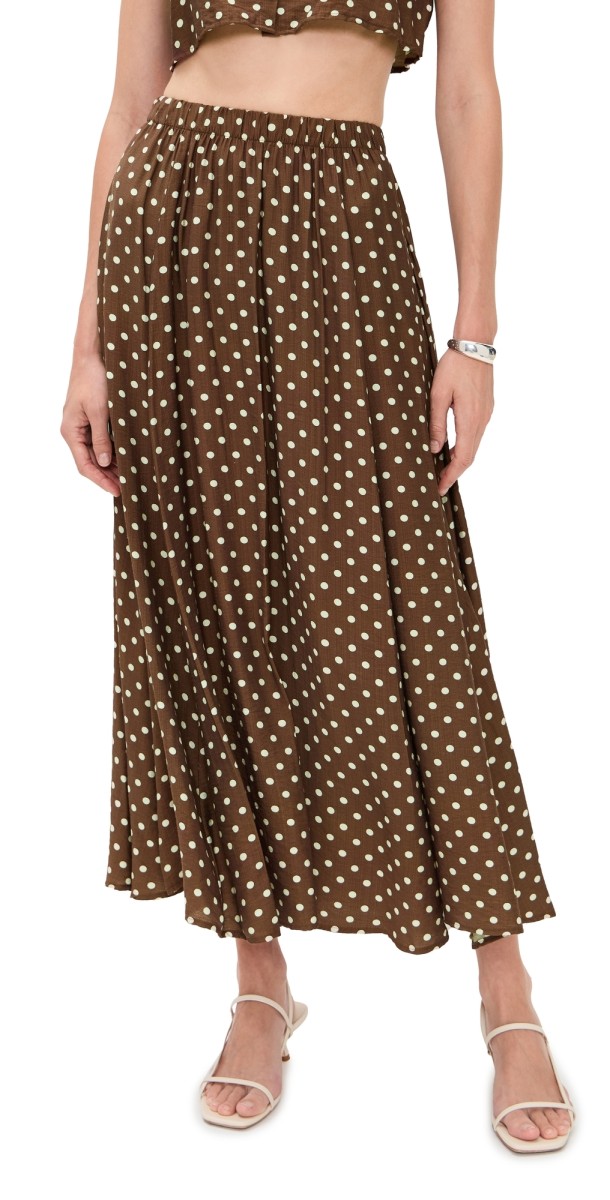 LE BOP Martha Skirt Chocolate Dot