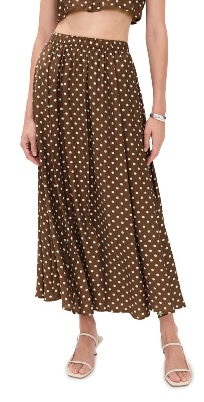 LE BOP Martha Skirt Chocolate Dot