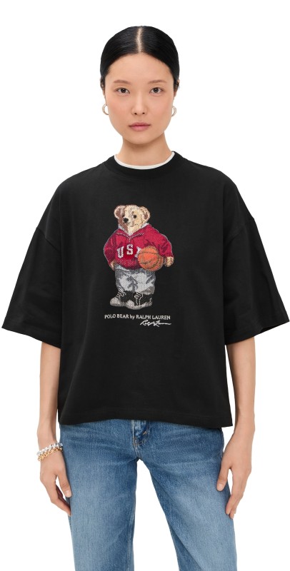 Polo Ralph Lauren Cotton Jersey Knit Short Sleeve Crew Tee Polo Black