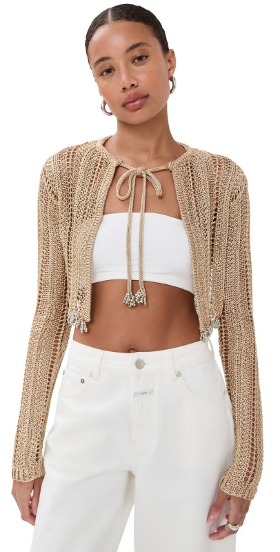 rabanne Cardigan Light Gold