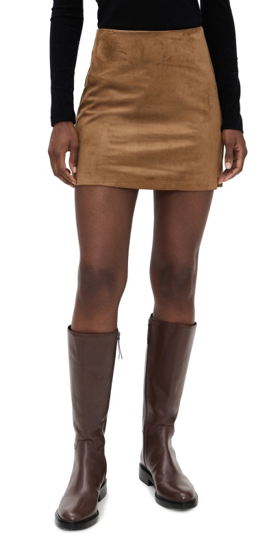 Z Supply Ciera Suede Mini Skirt Coconut