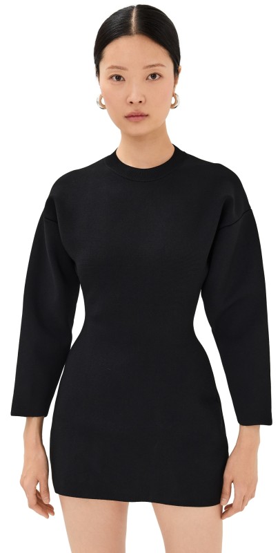 WARDROBE. NYC RHW Power Knit Mini Dress Black