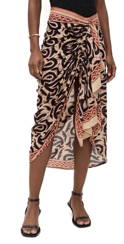 Guadalupe Design Ashi Pareo Skirt Black