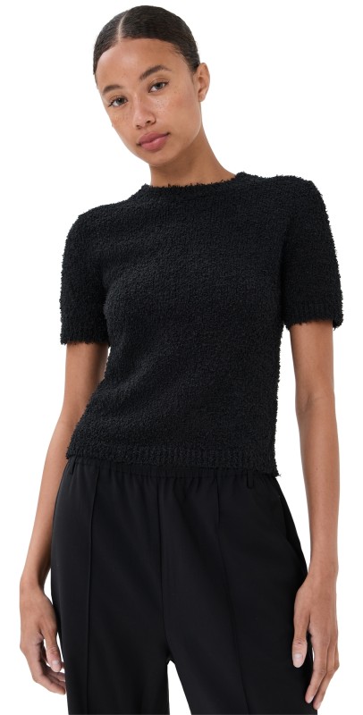 Tibi Serviette Baby Tee Black