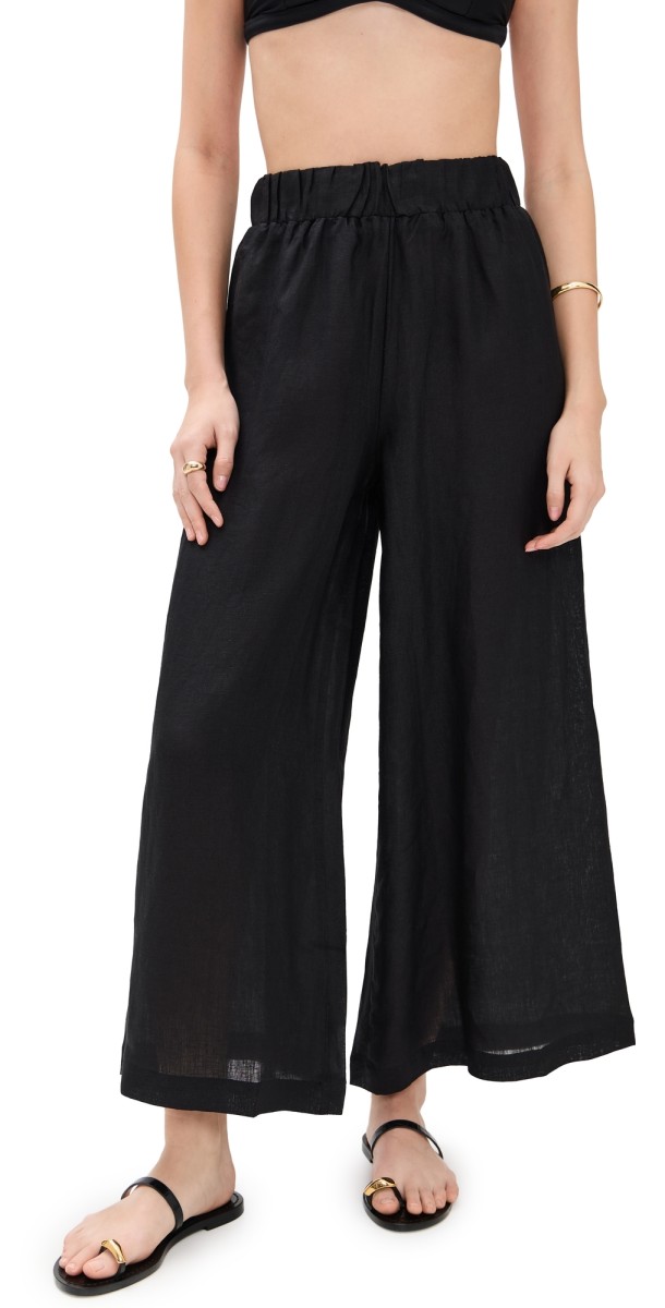 Vitamin A Tallows Wide Leg Pants Black