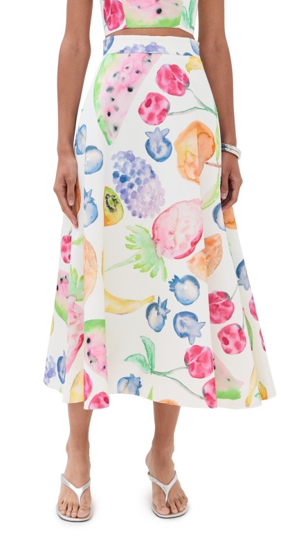 Rosie Assoulin A-Line Skirt Rainbow